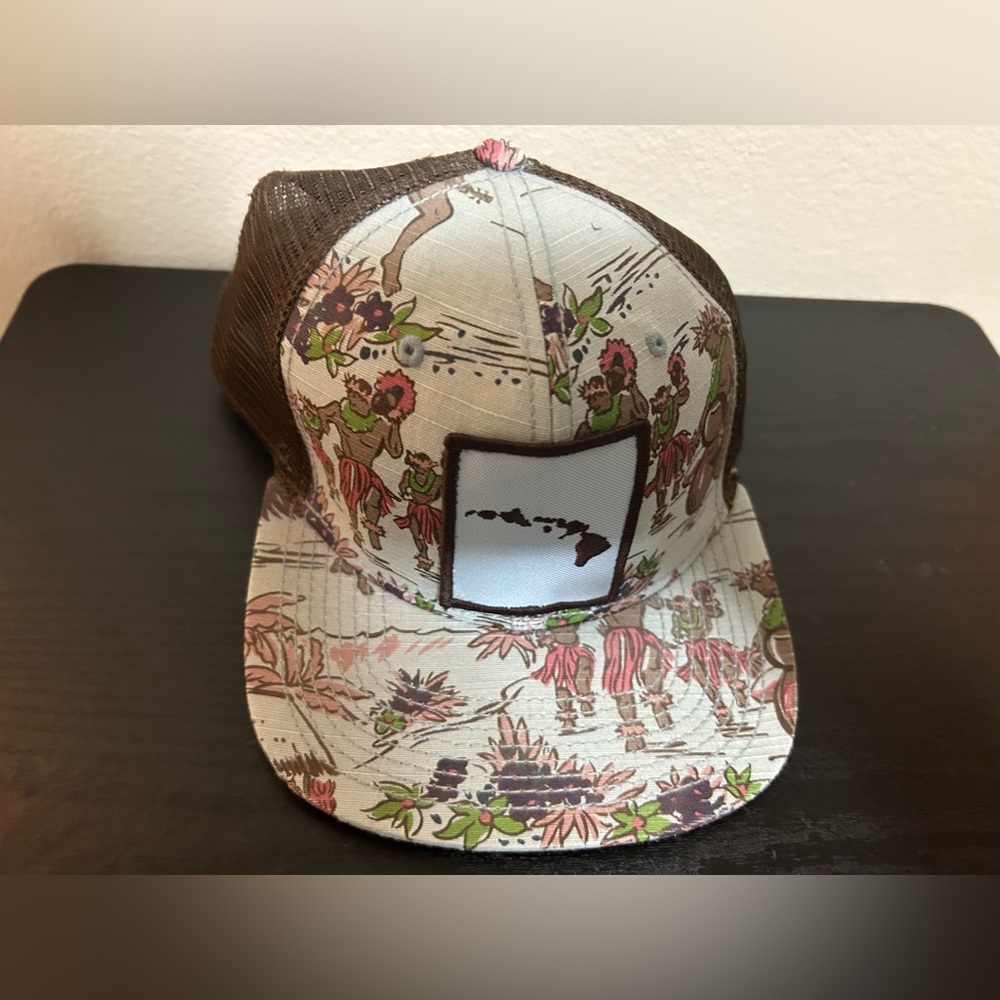Dorfman Pacific Co. Hawaii Hat brown& light blue/green flat bill snap back